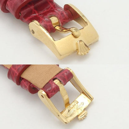 Vintage Rolex Cellini K18YG Brown Gradation Dial Manual Winding Women's Luxury Watch