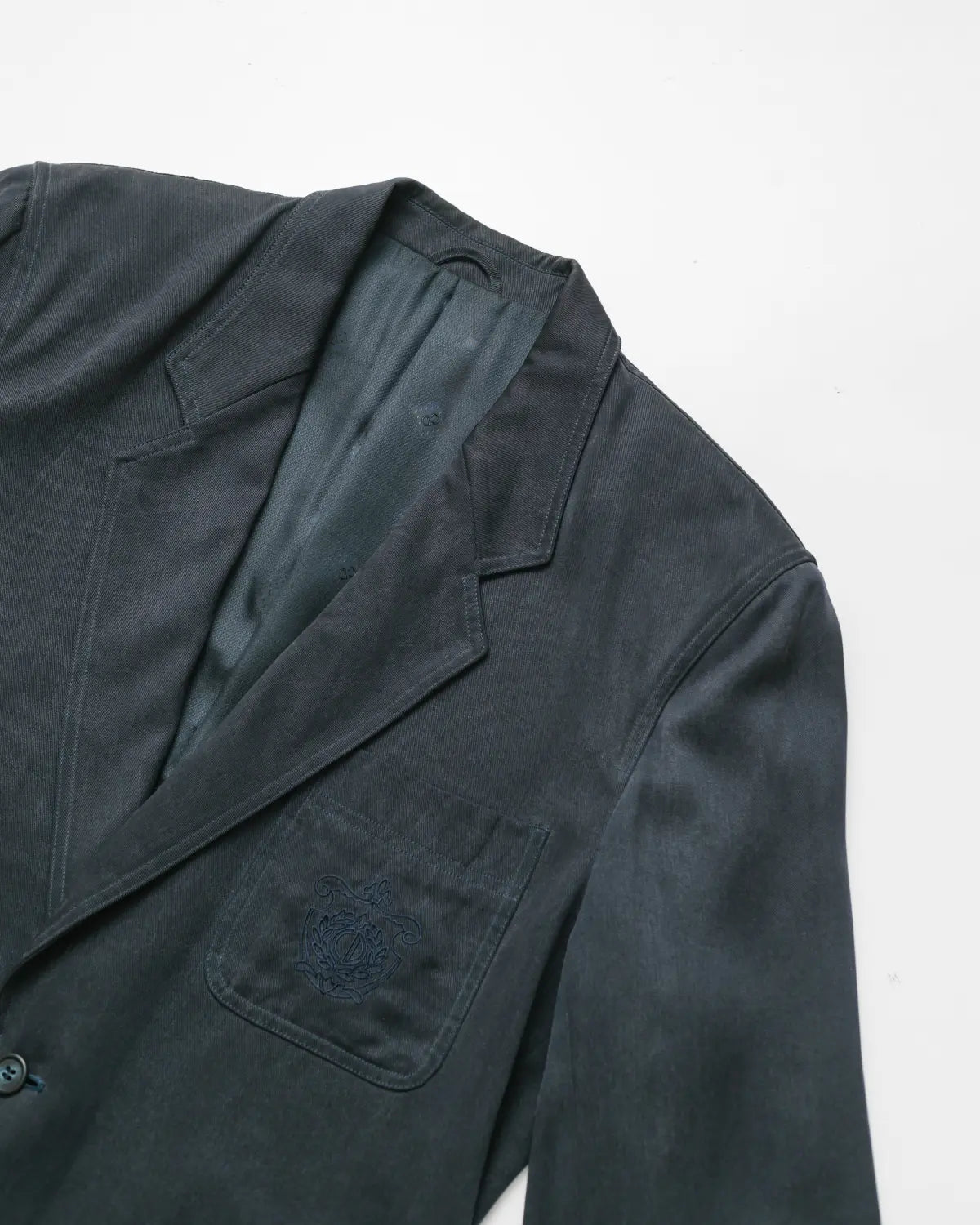 Insignia logo pocket denim blazer