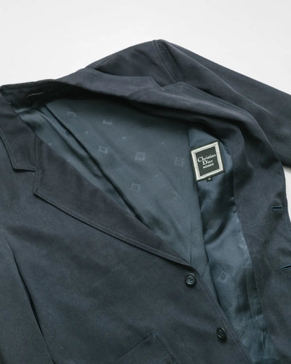 Insignia logo pocket denim blazer
