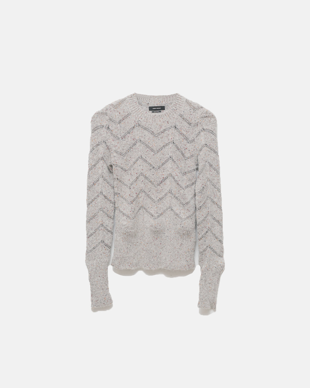 Isabel Marant Chevron Patterned Baby Alpaca Pullover