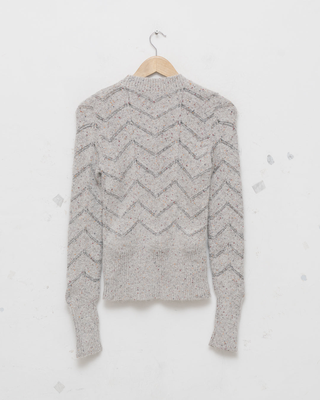 Isabel Marant Chevron Patterned Baby Alpaca Pullover