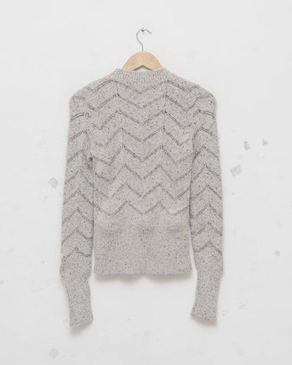Isabel Marant Chevron Patterned Baby Alpaca Pullover