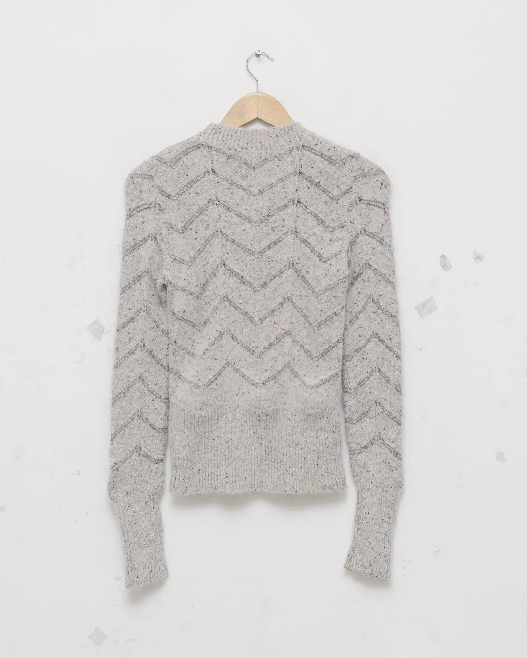 Isabel Marant Chevron Patterned Baby Alpaca Pullover