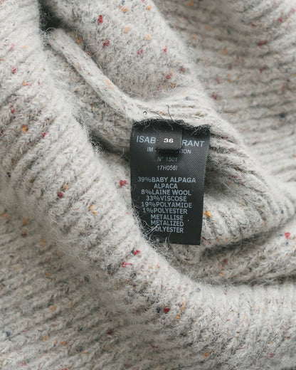 Isabel Marant Chevron Patterned Baby Alpaca Pullover