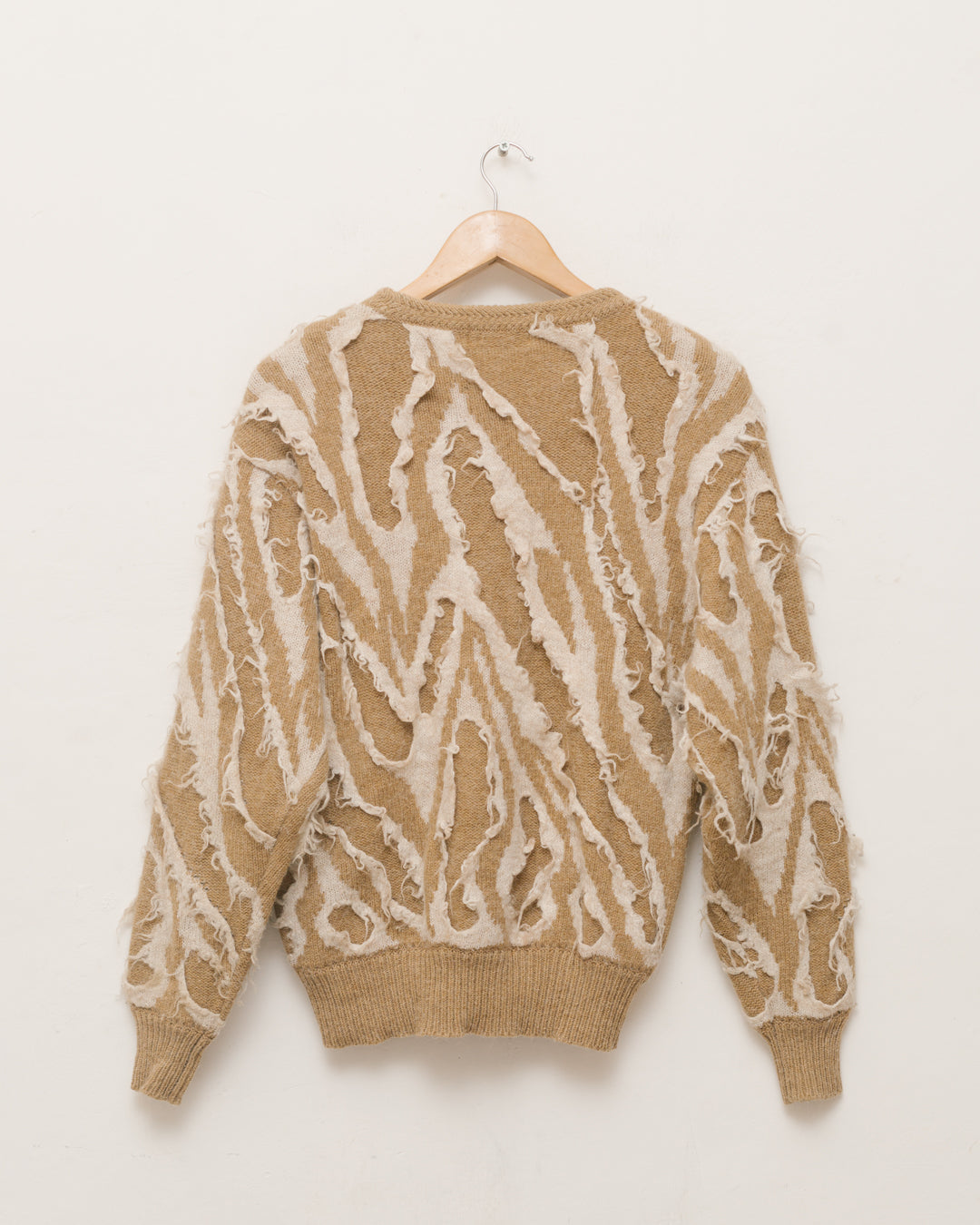 Issey Miyake Distressed Texture Wool Sweater