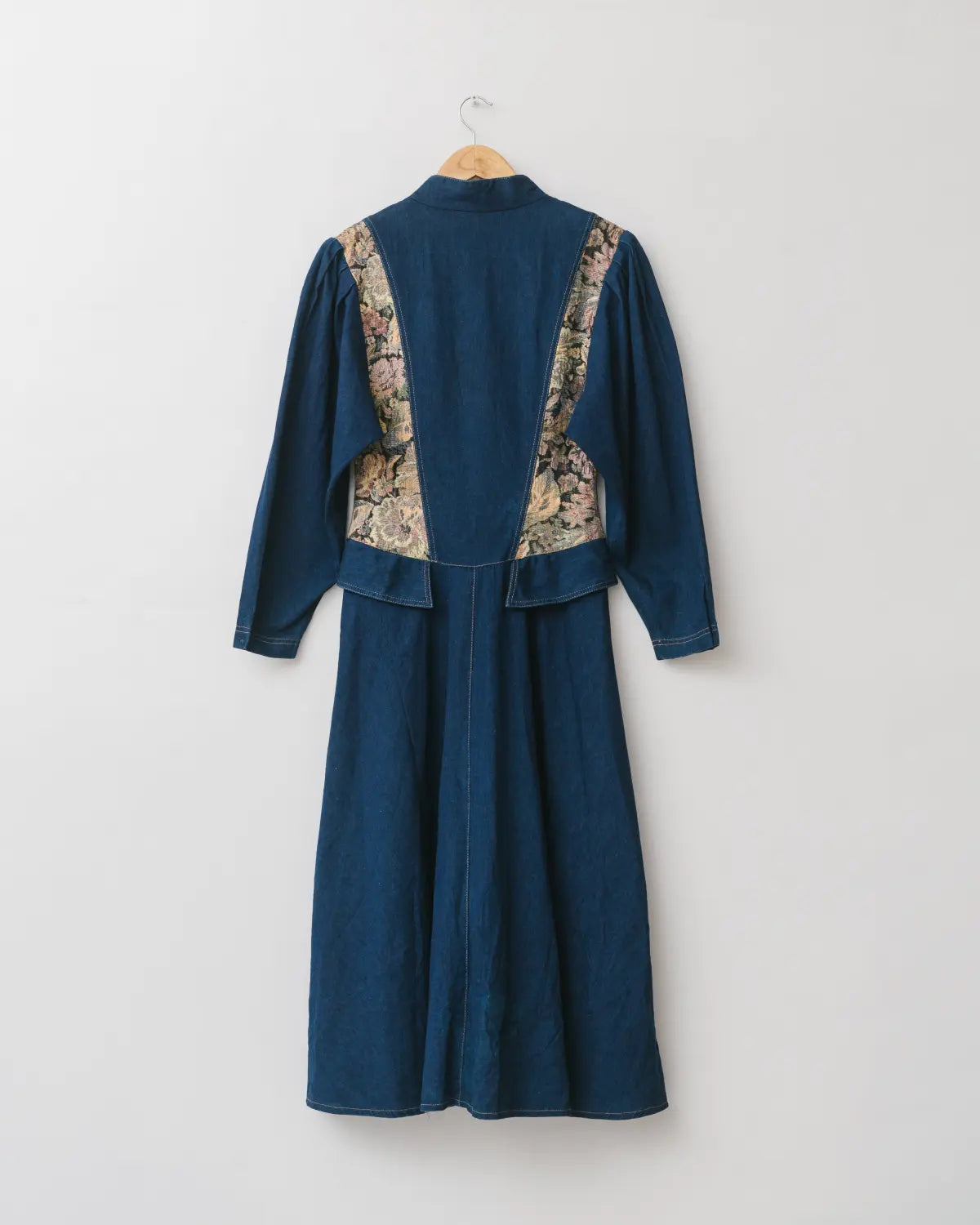 Jacquard detailed denim dress