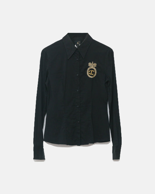 Just Cavalli Embroidered Logo Button Down