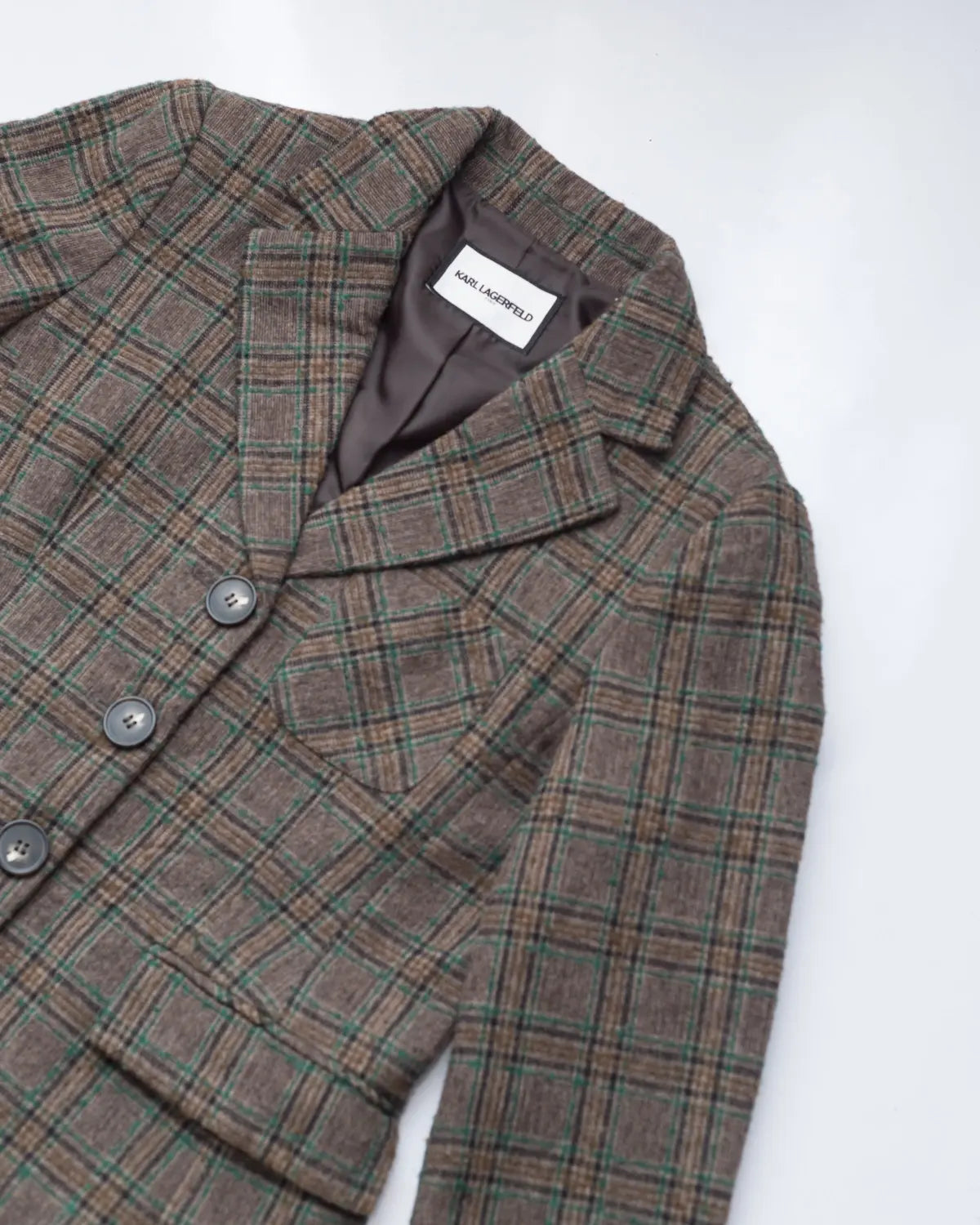 Karl lagerfeld plaid blazer