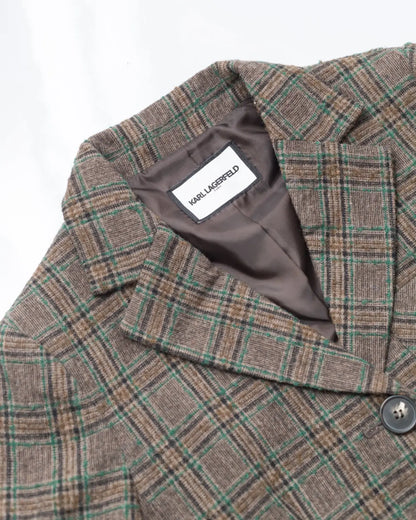 Karl lagerfeld plaid blazer