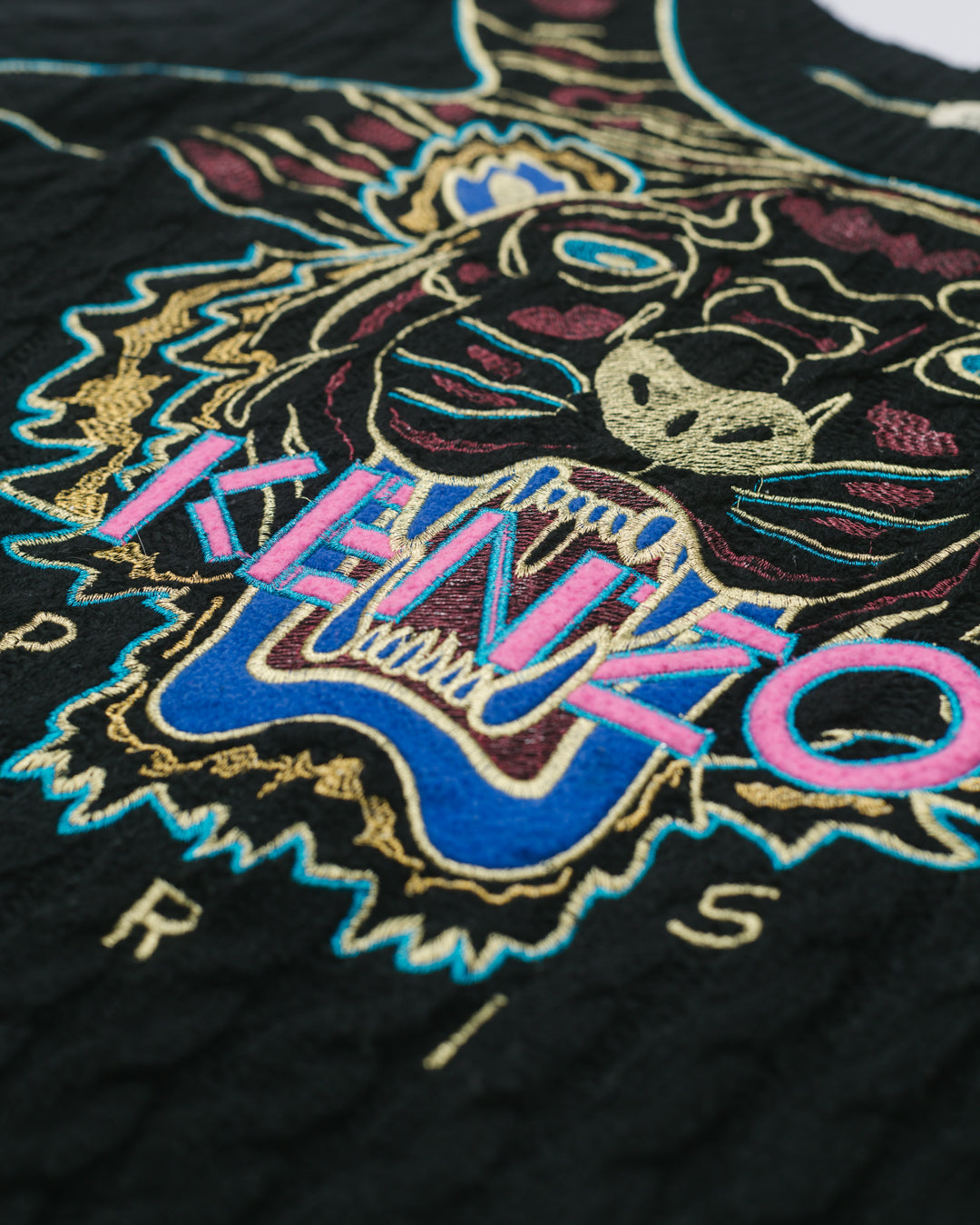 Kenzo Embroidered Tiger Knit Pullover