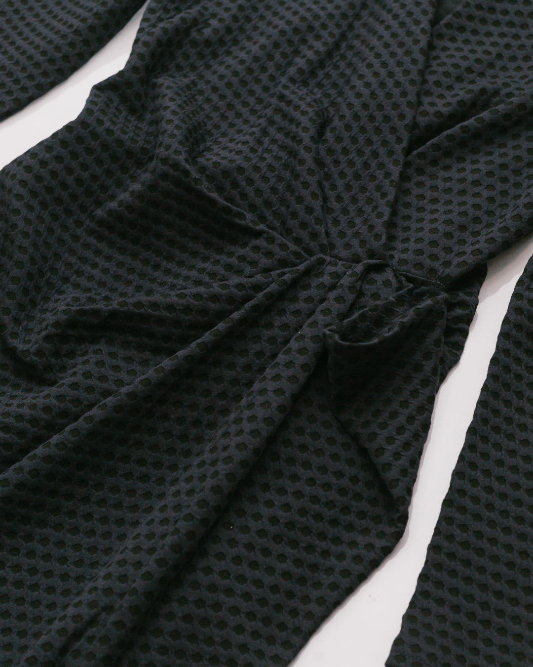 Lanvin Embossed Texture Wrap Dress