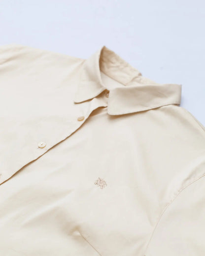 Burberrys logo embroidered button down