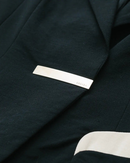 Logo plaque wool blazer