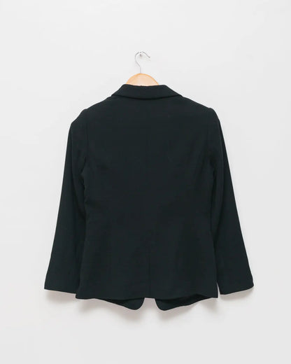 Logo plaque wool blazer