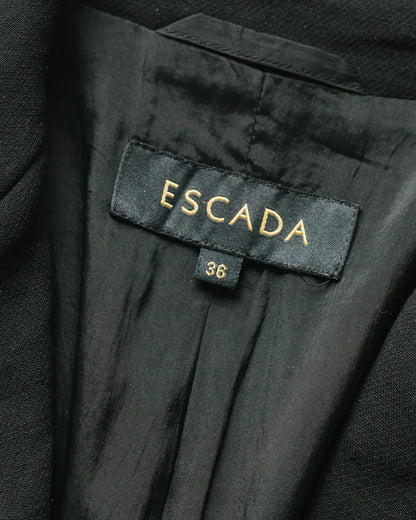 Logo plaque wool blazer