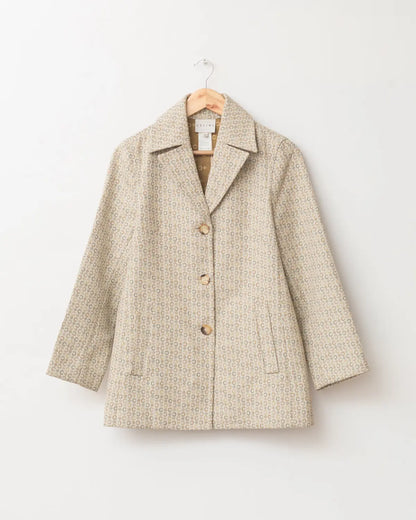 Single breasted all over logo jacket