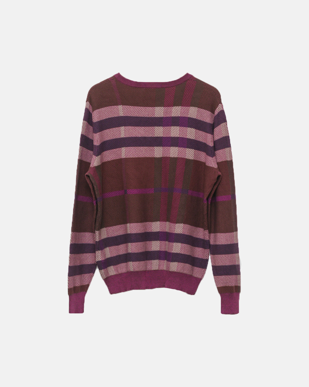 Burberry Mauve Nova Check Knit Pullover