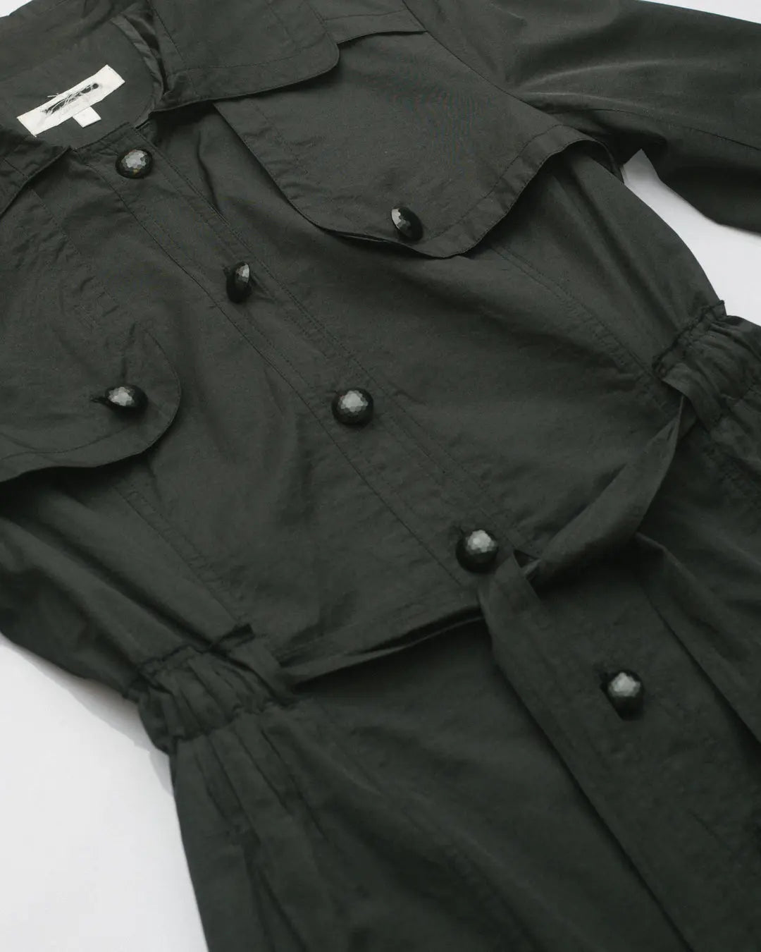 MaxMara Pure Silk Belted Dress Coat