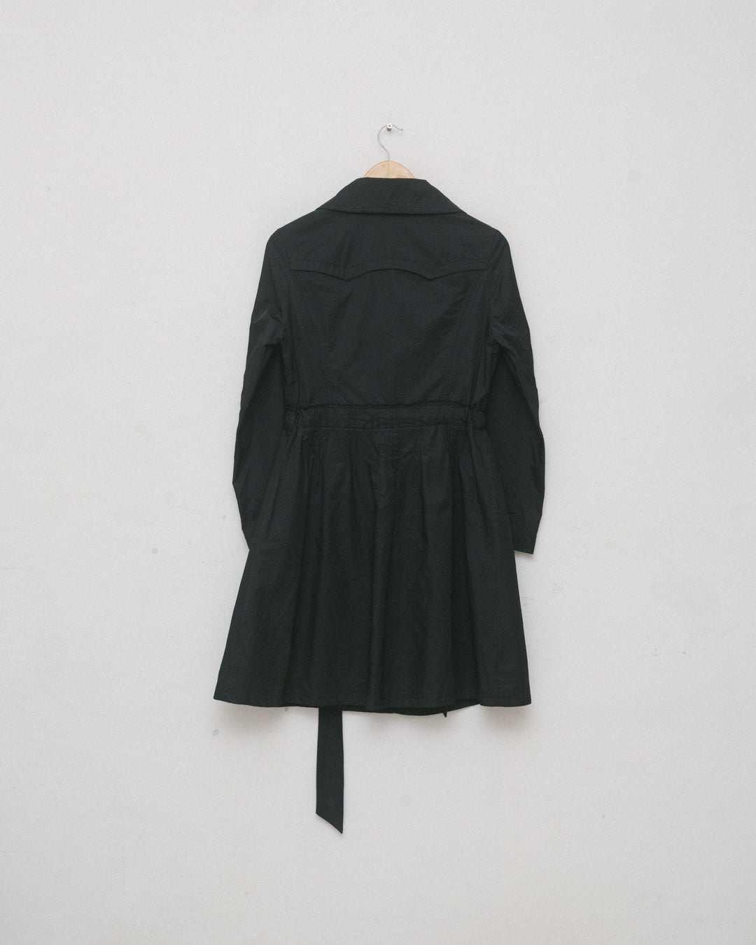 MaxMara Pure Silk Belted Dress Coat