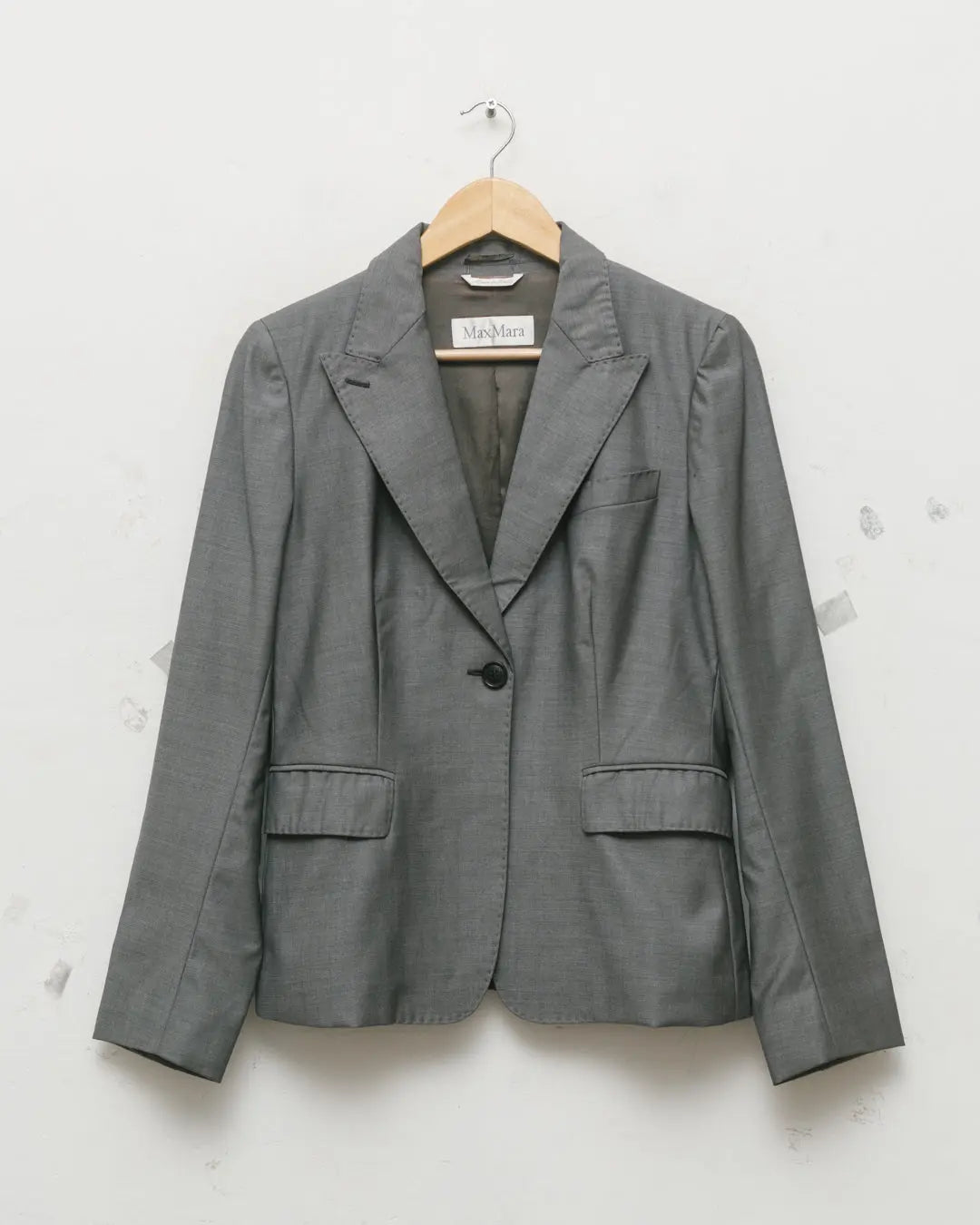 Maxmara slate wool & silk blazer