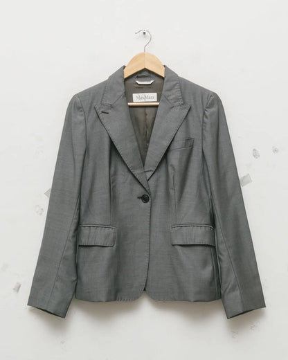 Maxmara slate wool & silk blazer