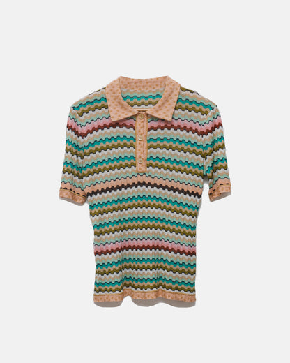 Missoni Knit Polo Neck Top