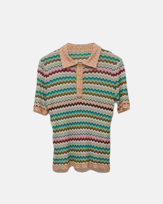 Missoni Knit Polo Neck Top