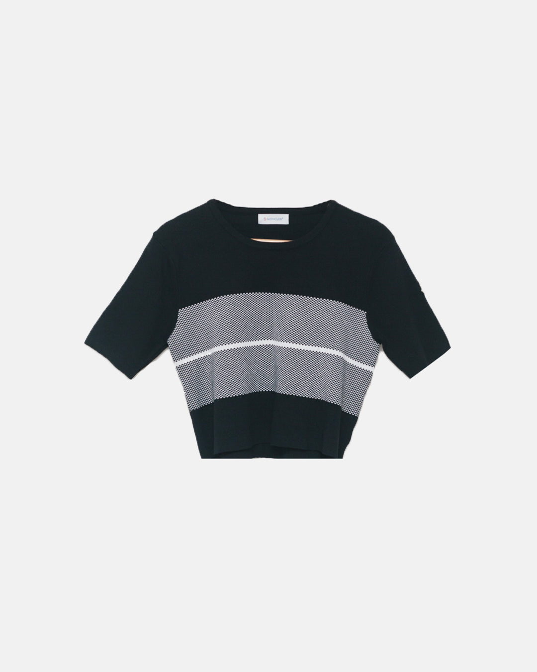 Moncler Striped Knit Cropped Top