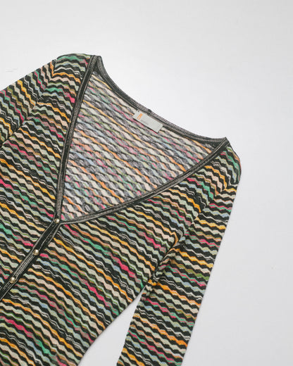 Multicolour knit cardigan