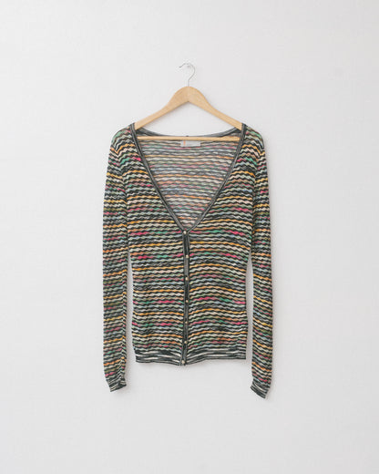 Multicolour knit cardigan