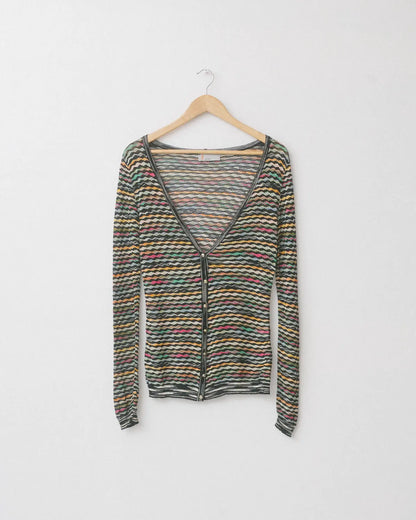 Multicolour knit cardigan
