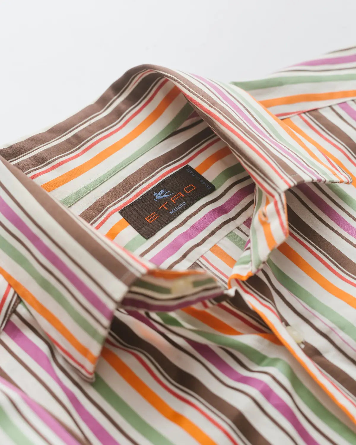Etro multicoloured pinstriped button down
