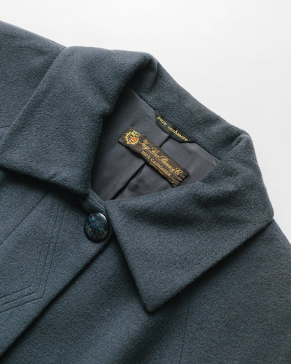 Navy cashmere flared coat