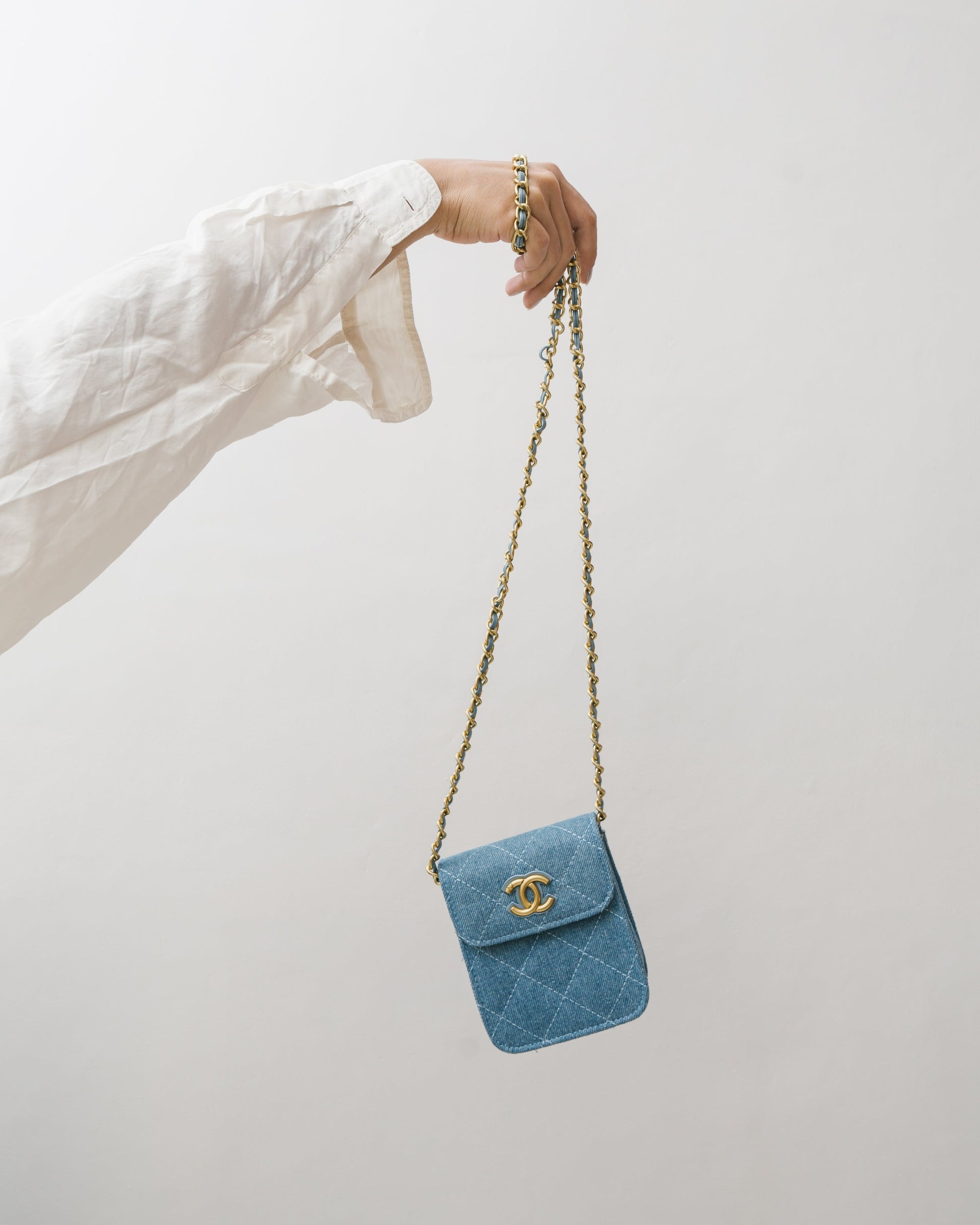 Novelty denim crossbody