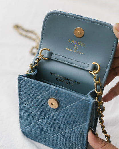 Novelty denim crossbody