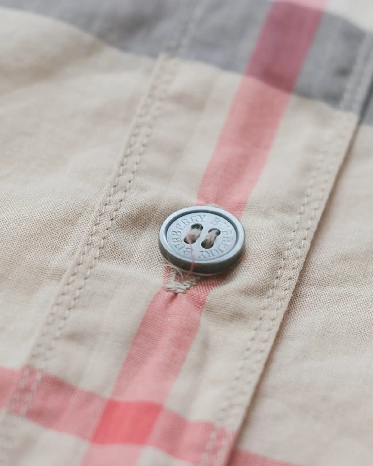 Burberry nova check button down top