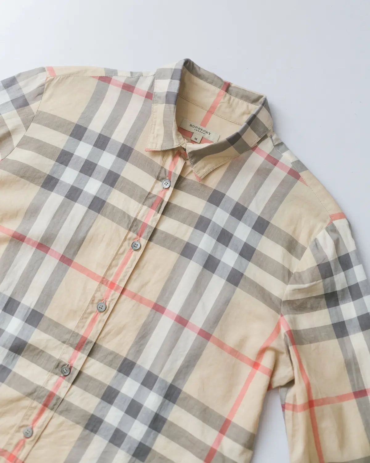 Burberry nova check button down top