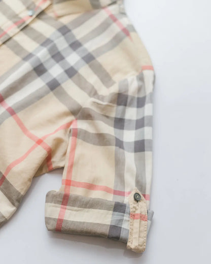 Burberry nova check button down top