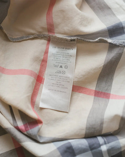 Burberry nova check button down top