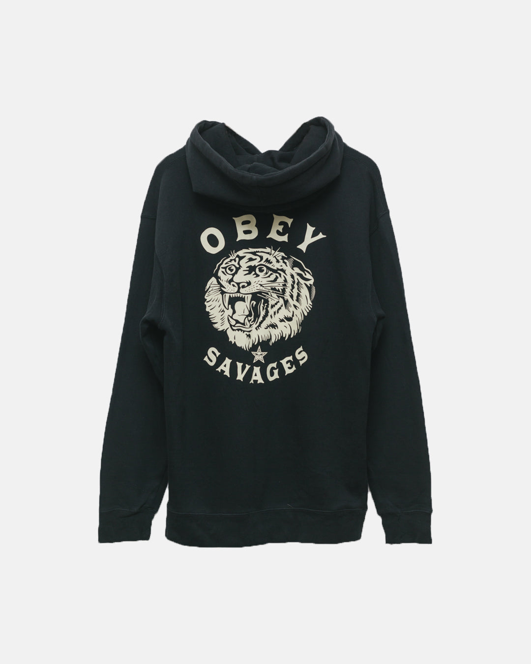 Obey savages logo back hoodie