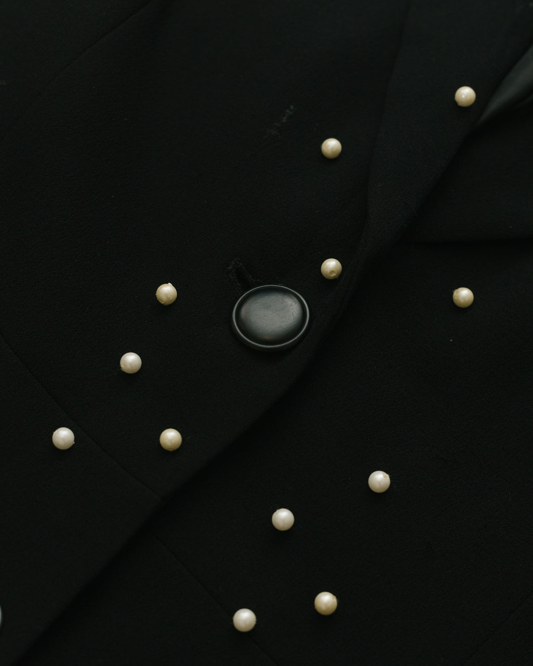One of One Pearl Detail Silk Blazer