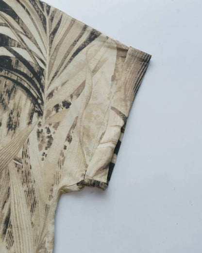 MaxMara Palm Print Silk Button Down Shirt