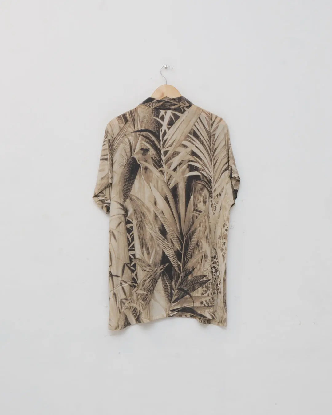 MaxMara Palm Print Silk Button Down Shirt