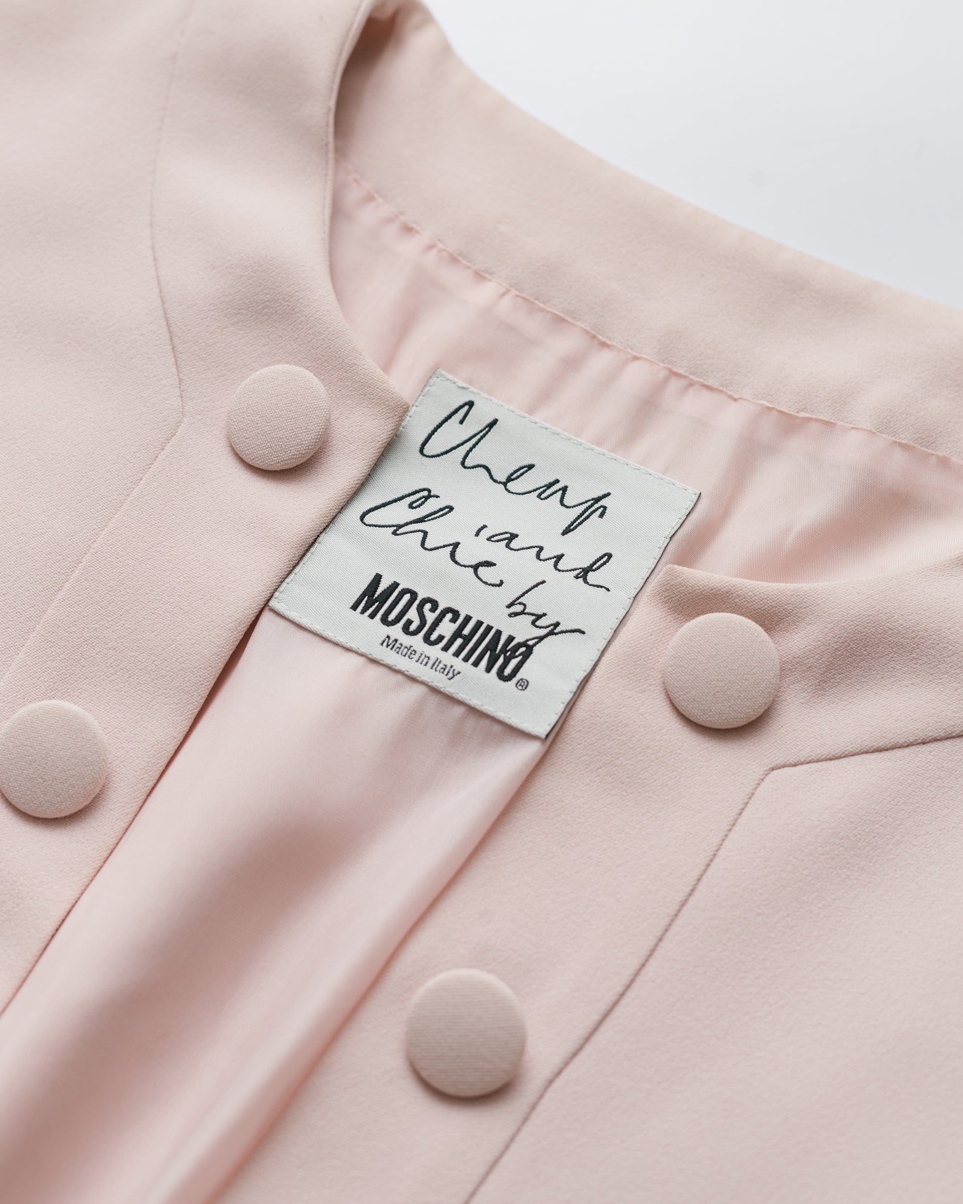 Moschino pastel pink cropped jacket