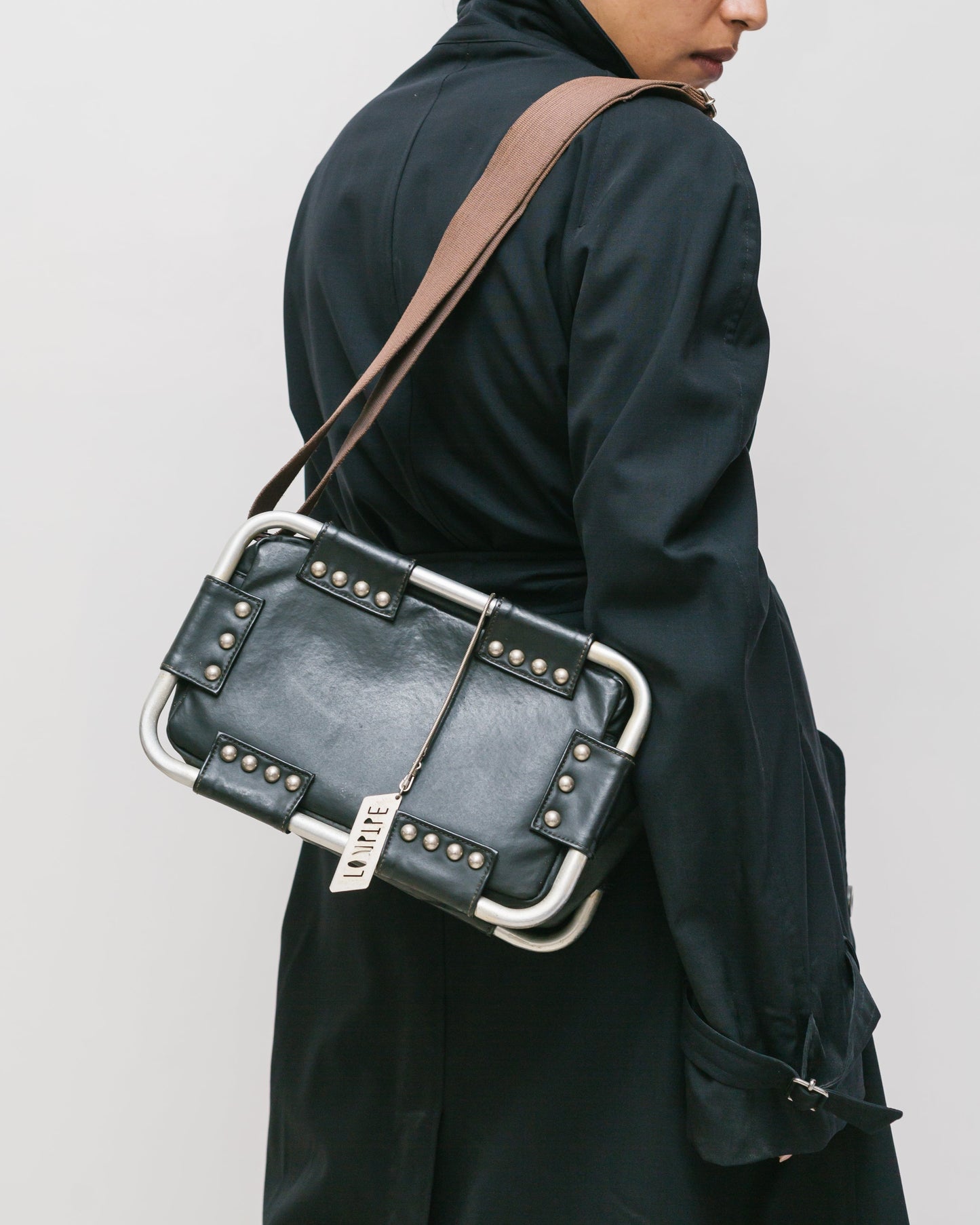 Pipe structure leather bag