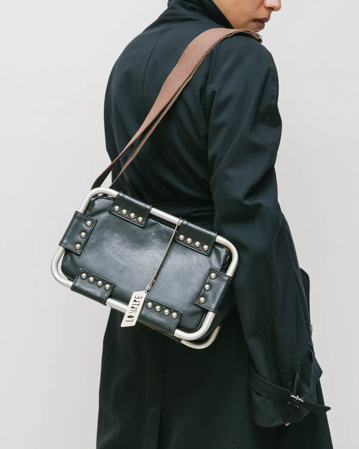 Pipe structure leather bag