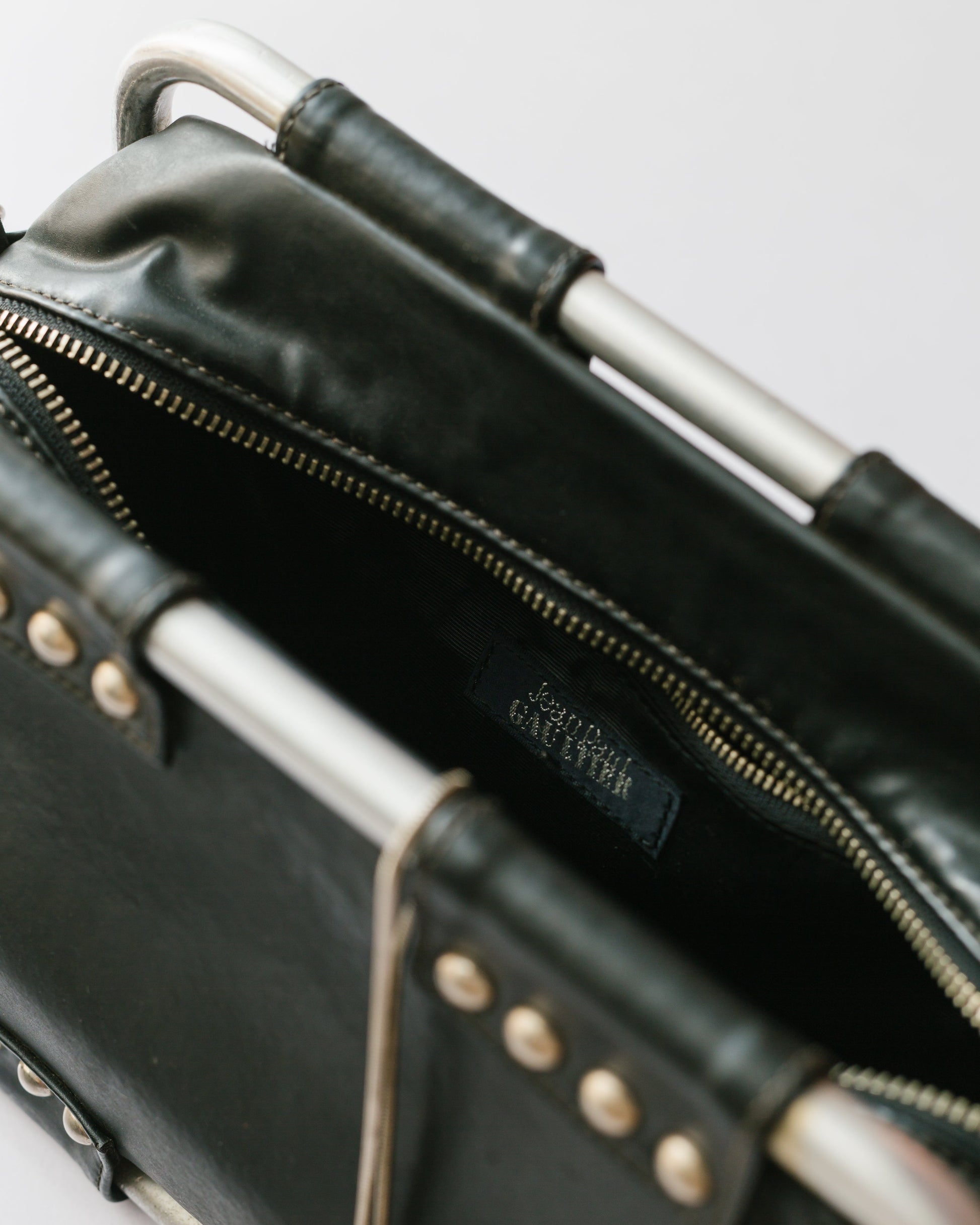 Pipe structure leather bag