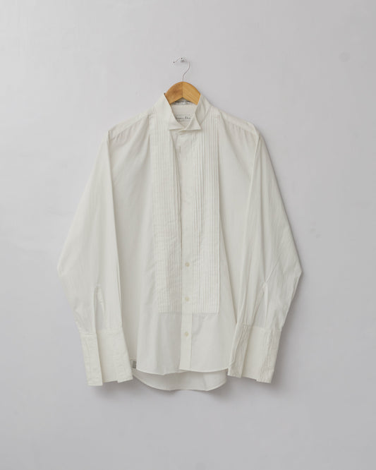 Pleated front dress shirt