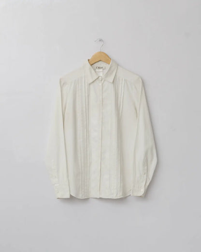 Pleated front dress shirt