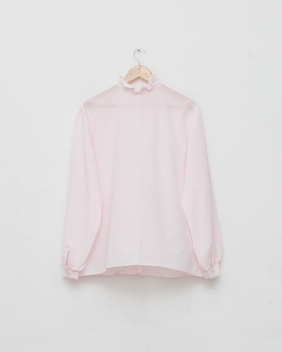 Powder pink ruffle collar shirt